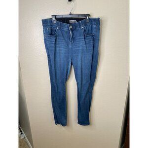 Torrid Bombshell Skinny Premium Stretch Jeans 18R Blue Denim Mid-Rise Cotton